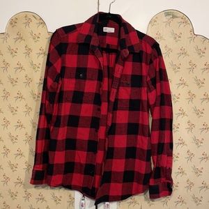 Gap Standard Fit Red & Black Flannel